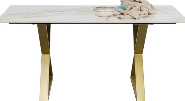 Tavolo Eternity Cross Ottone 160x80cm - KARE