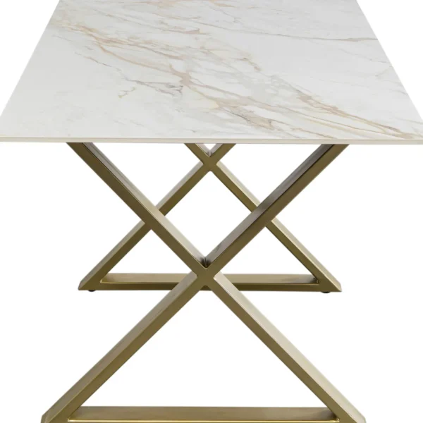Tavolo Eternity Cross Ottone 160x80cm - KARE