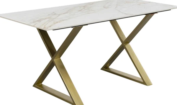 Tavolo Eternity Cross Ottone 160x80cm - KARE