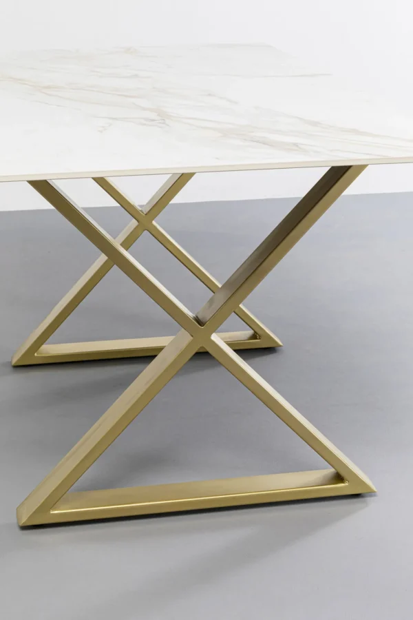 Tavolo Eternity Cross Ottone 160x80cm - KARE