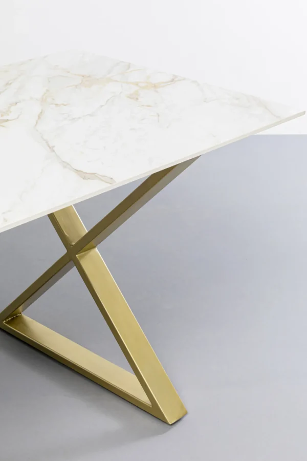 Tavolo Eternity Cross Ottone 160x80cm - KARE