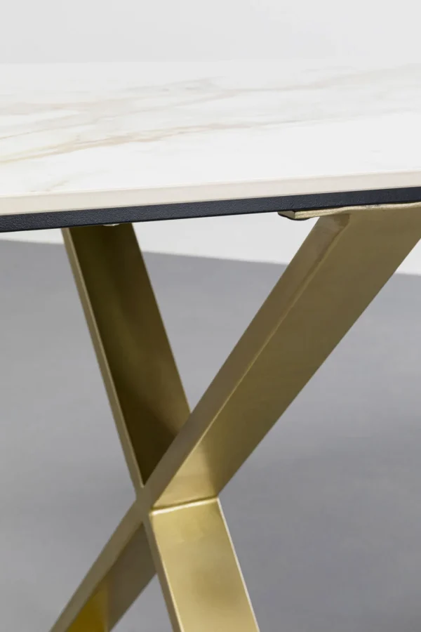 Tavolo Eternity Cross Ottone 160x80cm - KARE