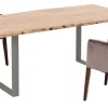 TAVOLO HARMONY ACCIAIO GREZZO 160X80CM - KARE