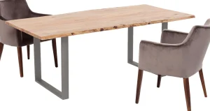 TAVOLO HARMONY ACCIAIO GREZZO 160X80CM - KARE