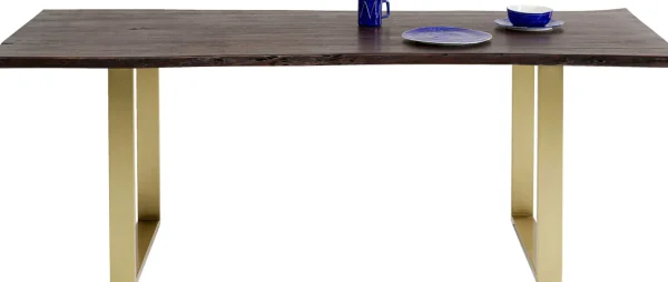 Tavolo Harmony scuro acciaio grezzo 200x100 - KARE