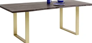 Tavolo Harmony scuro acciaio grezzo 200x100 - KARE