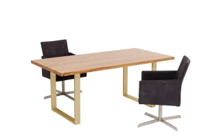 Tavolo Jackie quercia-ottone 160x80 - KARE