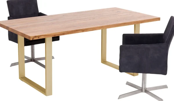 Tavolo Jackie quercia-ottone 160x80 - KARE