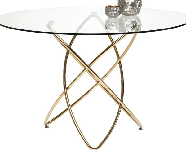 TAVOLO MOLEKULAR ORO Ø120CM - KARE