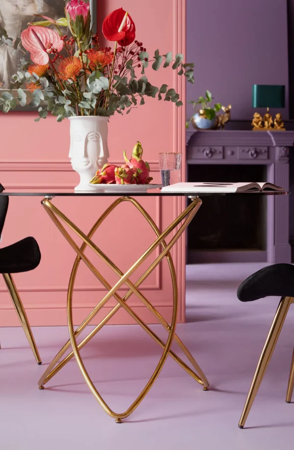 TAVOLO MOLEKULAR ORO Ø120CM - KARE