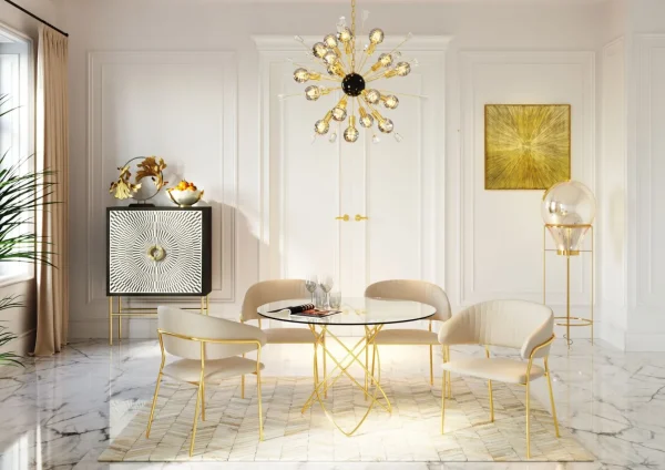 TAVOLO MOLEKULAR ORO Ø120CM - KARE