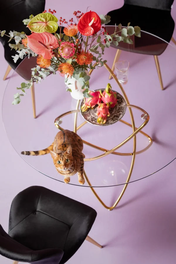TAVOLO MOLEKULAR ORO Ø120CM - KARE