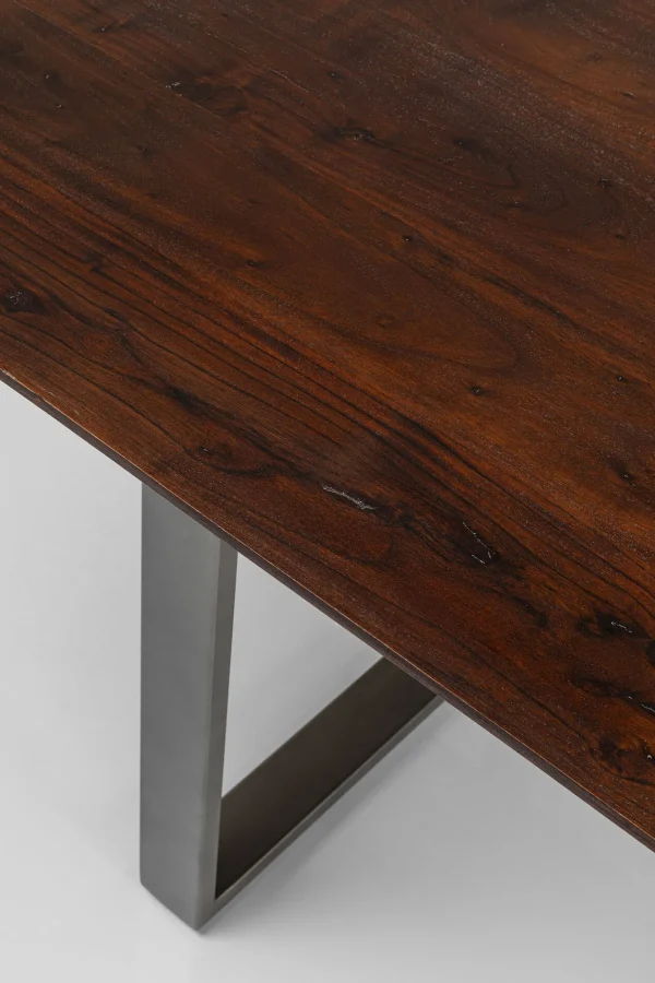 TAVOLO SYMPHONY SCURO ACCIAIO GREZZO 180X90 - KARE
