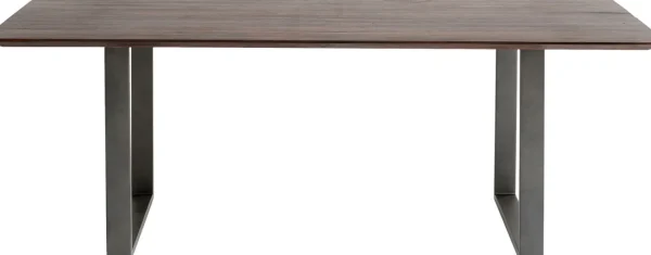 TAVOLO SYMPHONY SCURO ACCIAIO GREZZO 180X90 - KARE
