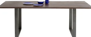 Tavolo Symphony scuro acciaio grezzo 200x100 cm - KARE
