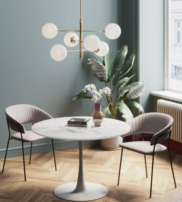 Tavolo Veneto marmo bianco Ø110cm - KARE