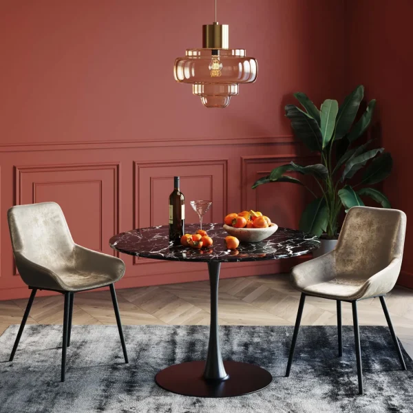 Tavolo Veneto marmo nero Ø110cm - KARE