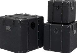 KARE Design Baule da Viaggio Nero (3/Set) - KARE> Credenze E Madie
