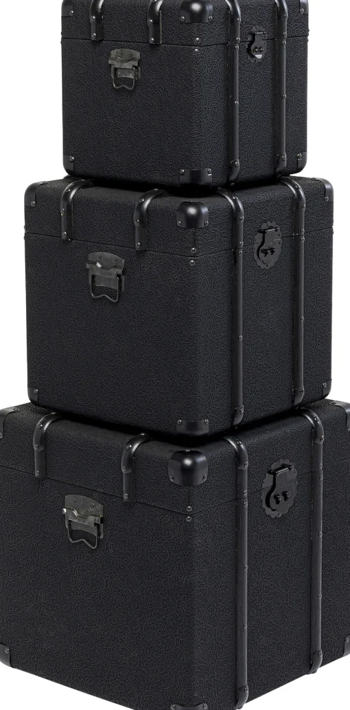 KARE Design Baule da Viaggio Nero (3/Set) - KARE> Credenze E Madie