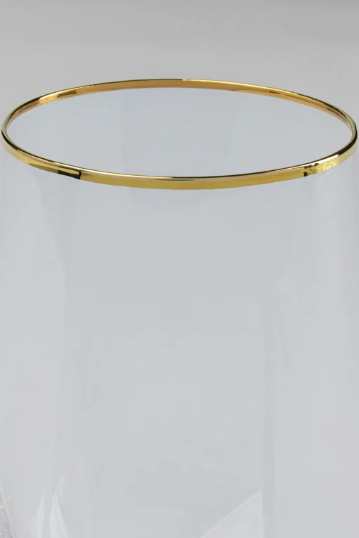 KARE Design Bicchiere acqua Diamond oro Rim - KARE> Stoviglie|Bicchiere