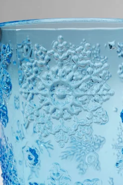 KARE Design Bicchiere acqua Ice Flowers blu - KARE> Stoviglie|Bicchiere