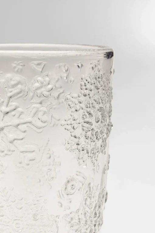 KARE Design Bicchiere acqua Ice Flowers chiaro - KARE> Stoviglie|Bicchiere