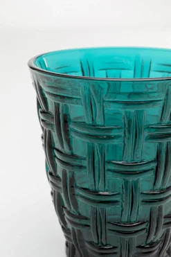 KARE Design Bicchiere acqua Tissue petrolio 10cm - KARE> Stoviglie|Bicchiere
