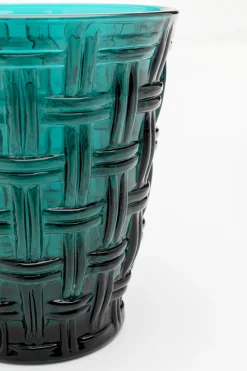 KARE Design Bicchiere acqua Tissue petrolio 10cm - KARE> Stoviglie|Bicchiere