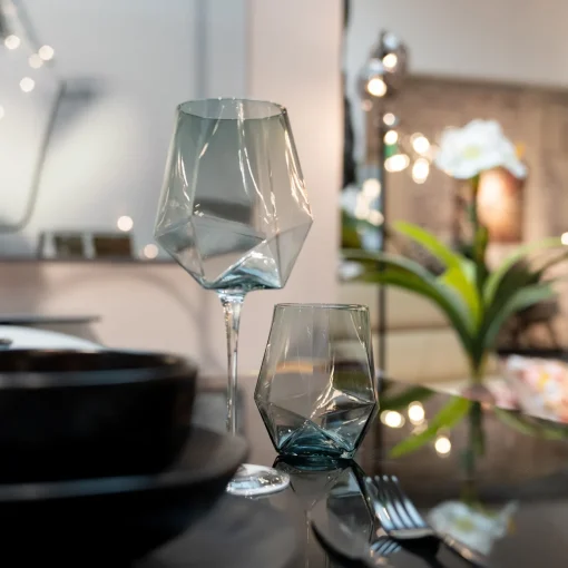 KARE Design Bicchiere Da Vino Diamond Smoke - KARE> Stoviglie|Bicchieri