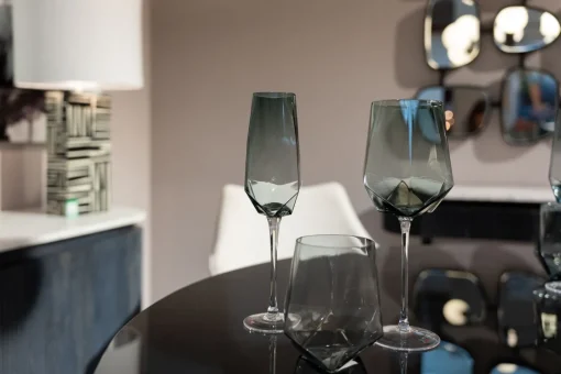KARE Design Bicchiere Da Vino Diamond Smoke - KARE> Stoviglie|Bicchieri