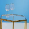 KARE Design Bicchiere da vino Diamond Gold Rim - KARE> Stoviglie|Bicchieri