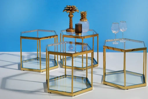 KARE Design Bicchiere da vino Diamond Gold Rim - KARE> Stoviglie|Bicchieri