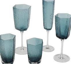 KARE Design Bicchiere vino bianco Cascata blu - KARE> Stoviglie|Bicchieri