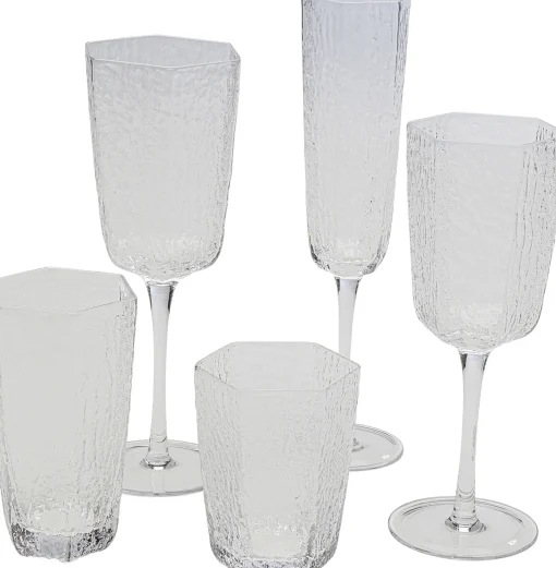 KARE Design Bicchiere vino Cascata chiaro - KARE> Stoviglie|Bicchieri