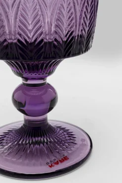KARE Design Bicchiere vino Fogli viola - KARE> Stoviglie|Bicchieri