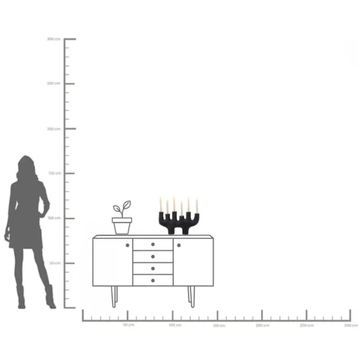 KARE Design Candelabro / portacandela decorativo "6Sticker´s" h47cm - KARE> Candelabri