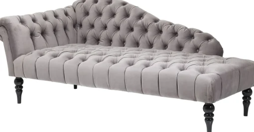 KARE Design Chaise Longue Desire Velluto Grigio Argento - KARE> Chaise Longue E Lettini