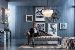 KARE Design Chaise Longue Desire Velluto Grigio Argento - KARE></noscript> Chaise Longue E Lettini