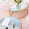 KARE Design COFFEE TABLE WIRE UNO BRASS 60X90CM - KARE> Tavolo Basso