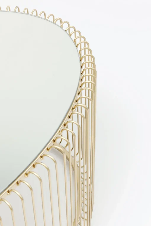KARE Design COFFEE TABLE WIRE UNO BRASS 60X90CM - KARE> Tavolo Basso