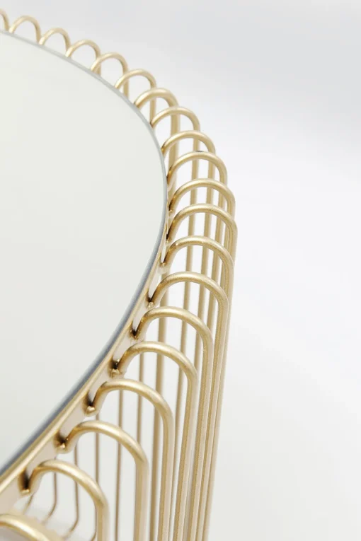 KARE Design COFFEE TABLE WIRE UNO BRASS 60X90CM - KARE> Tavolo Basso