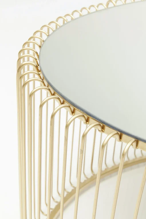 KARE Design COFFEE TABLE WIRE UNO BRASS 60X90CM - KARE> Tavolo Basso