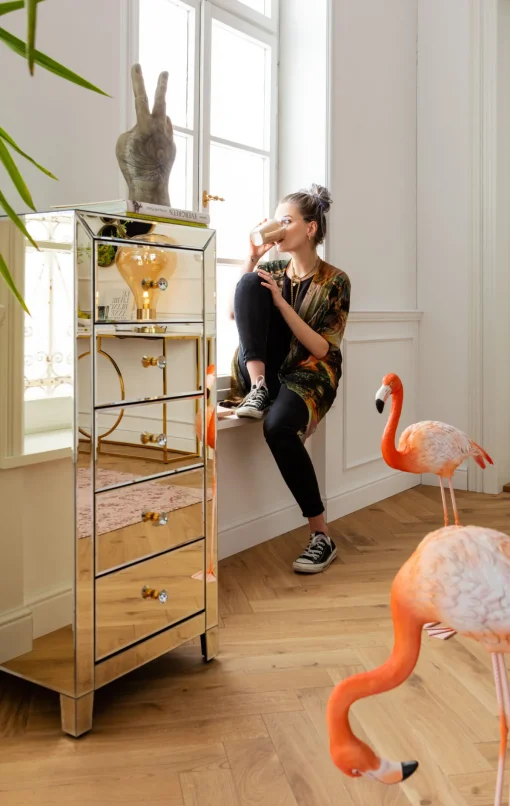 KARE Design COMÒ ALTO LUXURY CHAMPAGNE 5 CASSETTI - KARE> Credenze E Madie
