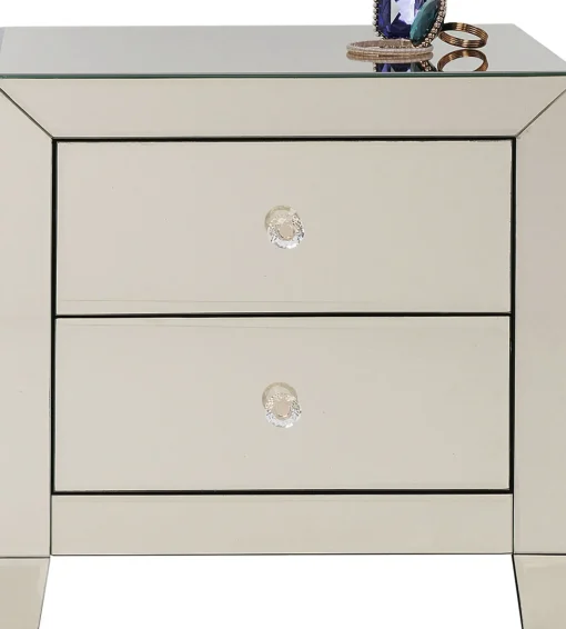 KARE Design COMODINO LUXURY CHAMPAGNE 2 CASSETTI - KARE> Comodino