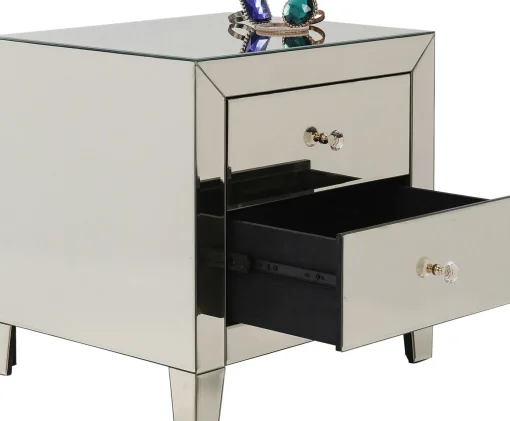 KARE Design COMODINO LUXURY CHAMPAGNE 2 CASSETTI - KARE> Comodino