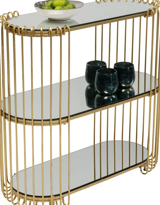 KARE Design Console Wire Brass 81x78cm - KARE> Consolle Guardaroba