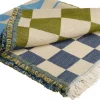 KARE Design Coperta Checker blu verde 170x130cm - KARE> Cuscini