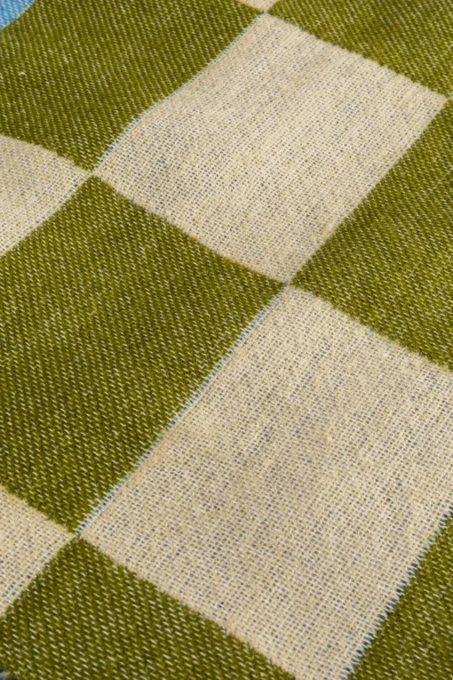 KARE Design Coperta Checker blu verde 170x130cm - KARE> Cuscini