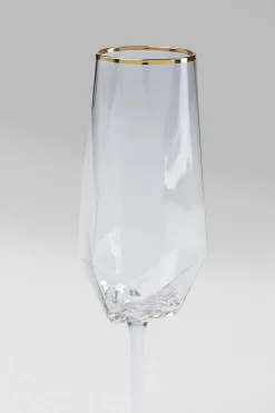KARE Design Coppa champagne Diamond Gold Rim - KARE> Stoviglie|Bicchieri