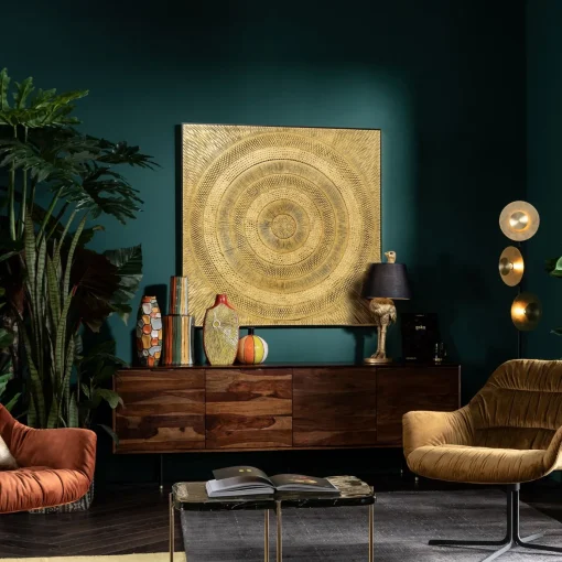 KARE Design Cornice decorativa Art Circle oro 120x120cm - KARE> Quadri